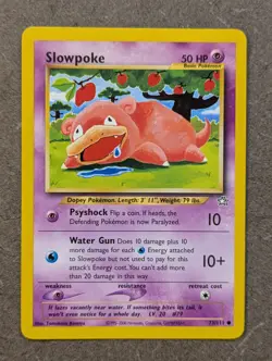 Pokemon Card 2000 SLOWPOKE 73/111 Neo Genesis Common NM - Image 1