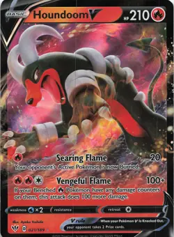 Houndoom V 021/189 Holo V Rare Darkness Ablaze Pokemon Lightly Played - Image 1