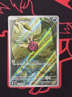 Pokemon Venipede Illustration Black Bolt Holo Card 132/086 TCG English - Image 1