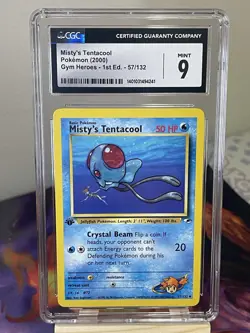 Pokemon TCG Misty's Tentacool Gym Heroes 57/132 Regular 1st Edition Uncommon - Image 1