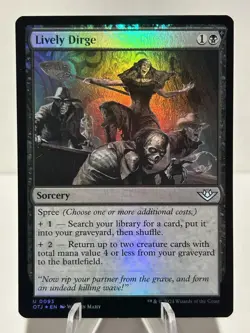 Lively Dirge 93 U Outlaws of Thunder Junction FOIL NM MTG - Image 1
