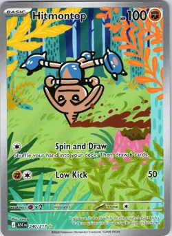 Hitmontop 240/217 Illustration Rare Ascended Heroes Pokemon Holo Near Mint - Image 1
