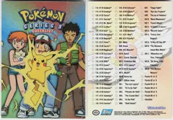 Checklist Foil #164 Topps Blue Logo Series 3 Pokemon NM - Image 1