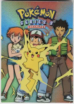Checklist Foil #164 Topps Blue Logo Series 3 Pokemon NM - Image 2