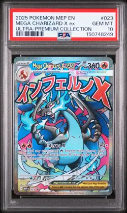 PSA 10 Mega Charizard X EX MEP 023 Phantasmal Flames UPC Promo Pokemon - Image 1