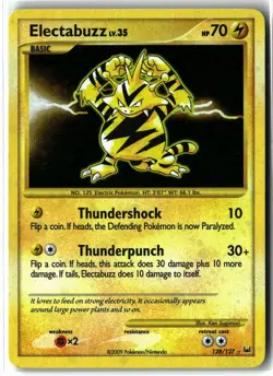 Electabuzz ⭐ 128/127 Holo Secret Rare Platinum 2009 Pokemon NM/LP - Image 1