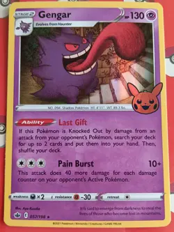 Pokemon - Gengar 57/198 Trick or Trade Chilling Reign Holo Rare 2021 NM - Image 1