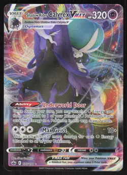 Pokemon Chilling Reign #075/198 Shadow Rider Calyrex VMAX HP (Side Crease) - Image 1