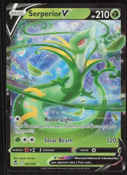 Pokemon TCG SWSH12: Silver Tempest #007/195 Serperior V NM - Image 1