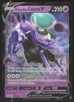 Pokemon TCG SWSH06: Chilling Reign #074/198 Shadow Rider Calyrex V NM - Image 1
