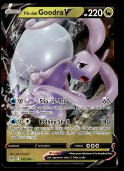 Pokemon TCG SWSH11: Lost Origin #135/196 Hisuian Goodra V NM - Image 1