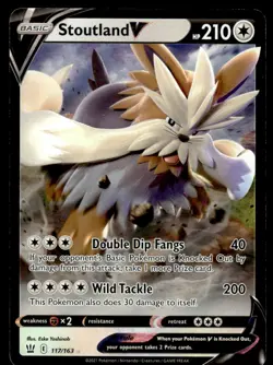 Pokemon TCG SWSH05: Battle Styles #117/163 Stoutland V LP - Image 1