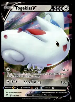 Pokemon TCG SWSH04: Vivid Voltage #140/185 Togekiss V NM - Image 1