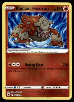 Pokemon TCG Astral Radiance #027/189 Radiant Heatran NM - Image 1