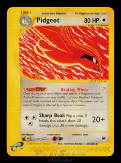 Pokemon Card Pidgeot 59/165 Expedition Base Set Non-Holo Rare LP 2002 - Image 1