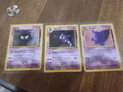 Gastly 50/102 , Haunter 29/102, Gengar 20/62 Jungle/ Base Set Pokemon Card Lot - Image 1