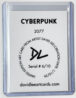 Cyberpunk Limited Edition Artist Signed “2077” Trading Card 6/10 - Image 2