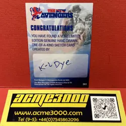 Unstoppable THE NEW AVENGERS Teaser Set - KITTY LYDIA (K-L) DYE Sketch Card SK1 - Image 2
