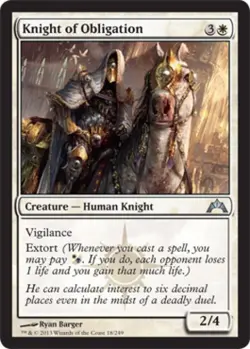 Knight of Obligation -Foil Light Play MTG Gatecrash - Image 1