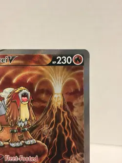 Entei v GG36/GG70 Crown Zenith Galarian Gallery Holo Rare Pokemon TCG Card - Image 4