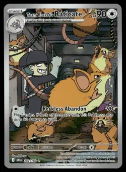 Pokemon Cards Team Rocket's Raticate 202/182 Destined Rivals NM *7 - Image 1