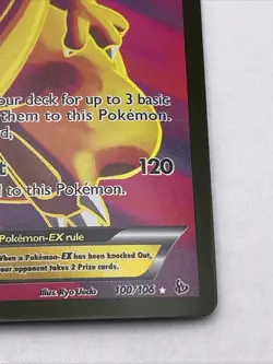 Charizard EX Full Art Ultra Rare Holo 100/106 Flashfire Pokemon Card English - Image 3