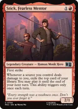 ~ Stick, Fearless Mentor ~ NM ~ Commander: Marvel Super Heroes ~ MTG ~ - Image 1