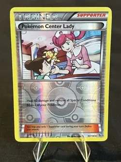 Pokemon Center Lady Reverse Holo Card 93/106 MP XY Flashfire - Image 1
