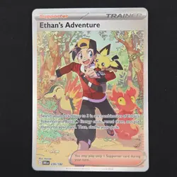 Pokemon TCG Card Ethan's Adventure 236/182 Destined Rivals SIR Holo - NM - Image 1