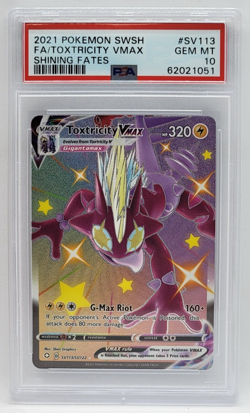 2021 Pokemon Shining Fates Full Art SV113 - PSA GEM MINT 10 - TOXTRICITY VMAX - Image 1