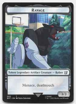 Ravage Token - NM Near Mint - BOT Universes Beyond: Transformers # 2 - MTG Magic - Image 1