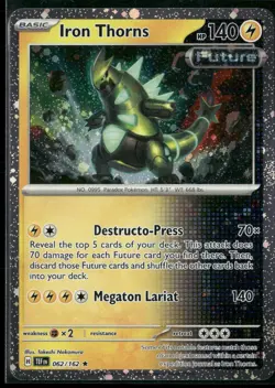 Pokemon - Iron Thorns 062/162 Rare Cosmos Holo TEF NM - Image 1