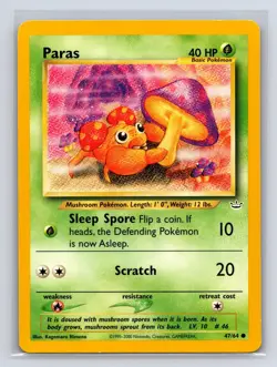 Paras 47/64 Common Neo Revelation Pokemon Unlimited Lightly Played - Image 1