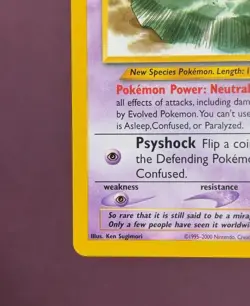 Pokemon 2000 Black Star Promo #47 Mew, Wizards of the Coast Vintage English NM - Image 5