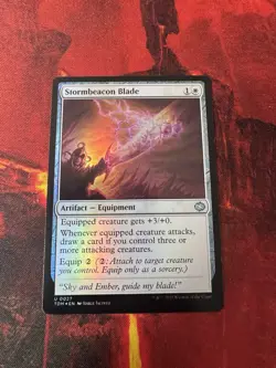 MTG - Stormbeacon Blade - TDM - 0027 - Foil - Image 1