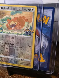1x Single Lp Bidoof 059/078 Pokemon GO Common Reverse Holo Pokemon TCG Card - Image 3