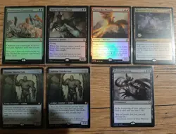 MTG Foundations Promo Lot 2 Solemn Simulacrum/Phyrexian Arena +4 Prerelease Date - Image 1