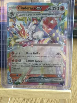Pokemon TCG Cinderace ex Double Rare 038/217 Ascended Heroes NM - Image 1