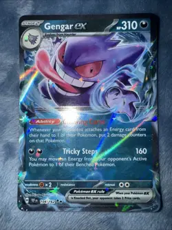 Gengar ex Double Rare Pokemon SV05: Temporal Forces 104/162 Holo NM Mint - Image 1