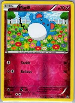 Marill 102/160 Reverse Holo XY - Primal Clash - Pokemon Card - NM - Image 1