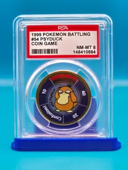 PSA 8 - 1999 POKEMON BATTLING COIN GAME 54 PSYDUCK - Image 1