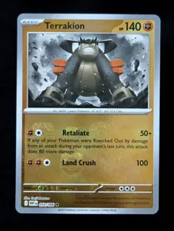 Terrakion Master Ball Pattern Rare White Flare 054/086 NM Pokemon Tcg English - Image 1