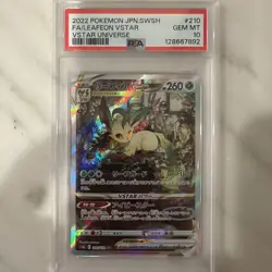2022 POKEMON JPN SWORD & SHIELD VSTAR UNIVERSE FULL ART/LEAFEON VSTAR PSA 10 - Image 1