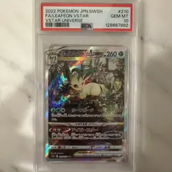 2022 POKEMON JPN SWORD & SHIELD VSTAR UNIVERSE FULL ART/LEAFEON VSTAR PSA 10 - Image 4