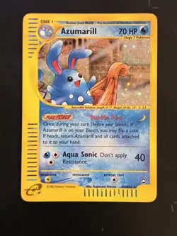 Pokemon TCG - Azumarill H04/H32 Aquapolis Holo - LP to NM - Image 1