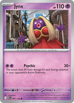 Jynx 057/132 Common Mega Evolution Pokemon Reverse Holo Near Mint - Image 1