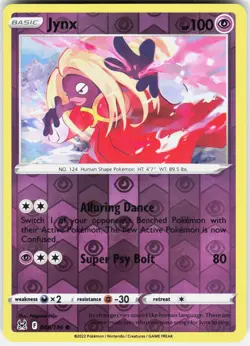 Jynx 068/196 Common Lost Origin Pokemon Reverse Holo Near Mint - Image 1