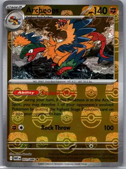Archeops (Master Ball Pattern) 051/086 Rare White Flare Pokemon Near Mint - Image 1