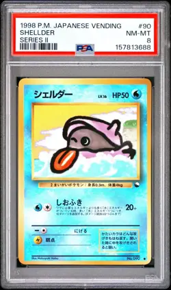 1998 Pokemon Japanese Vending Series II Shellder #90 PSA 8 NM-MT - Image 1