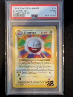 Pokemon TCG Electrode 21/102 Base Set Shadowless PSA 9 - Image 1